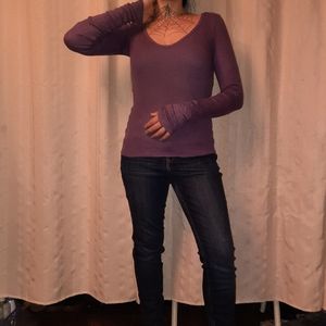 Areopostale long sleeve ribbed V-neck